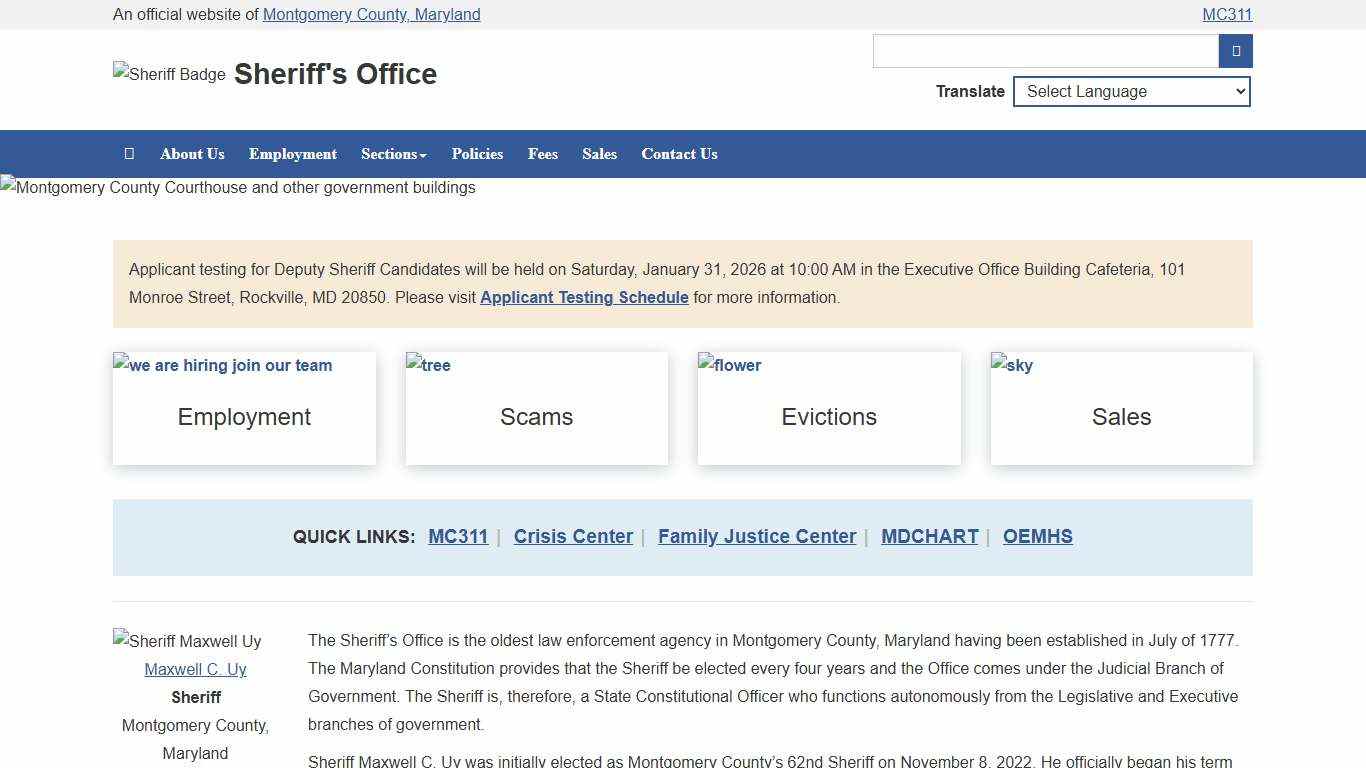 Sheriff's Office Home Page