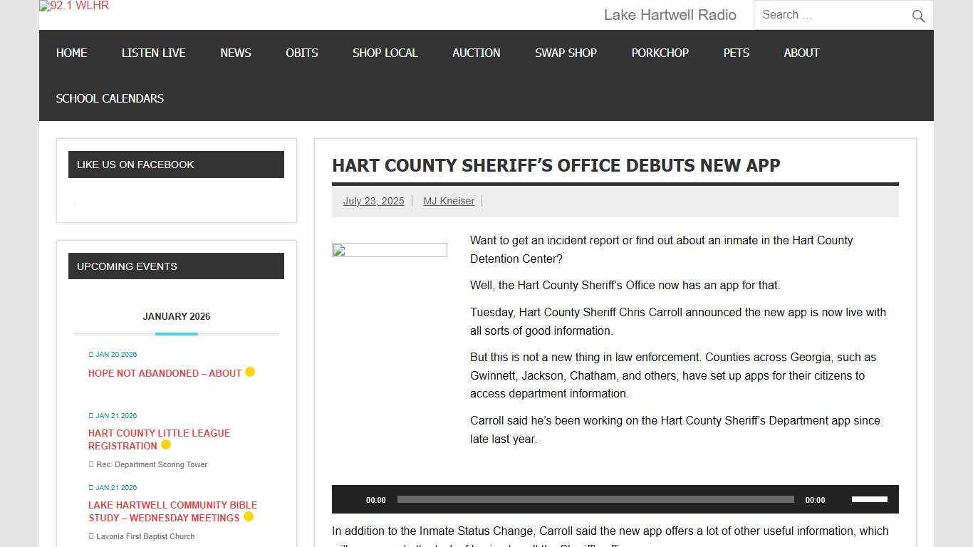 Hart County Sheriff's Office Debuts New App - 92.1 WLHR